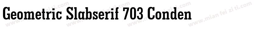 Geometric Slabserif 703 Condens字体转换